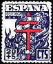 Spain 1941 Pro Tuberculous 20 + 5 CTS Violet Edifil 949. 949. Uploaded by susofe